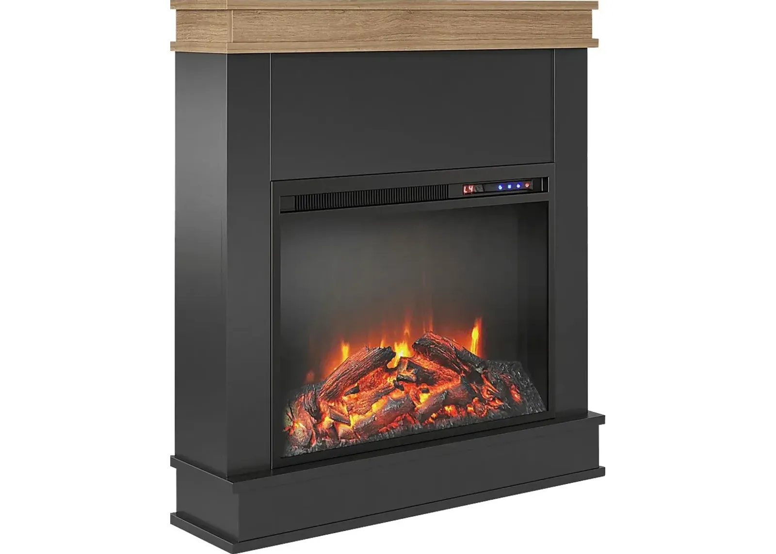 Annegret Black 29 in. Console with Electric Fireplace