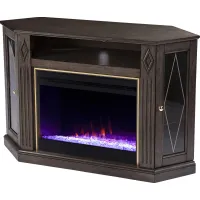 Brockdell I Brown 47 in. Console, With Color Changing Electric Fireplace