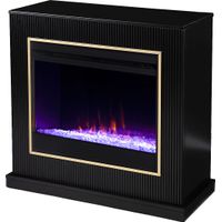 Willaurel I Black 33 in. Console, With Color Changing Electric Fireplace