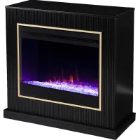 Willaurel I Black 33 in. Console, With Color Changing Electric Fireplace