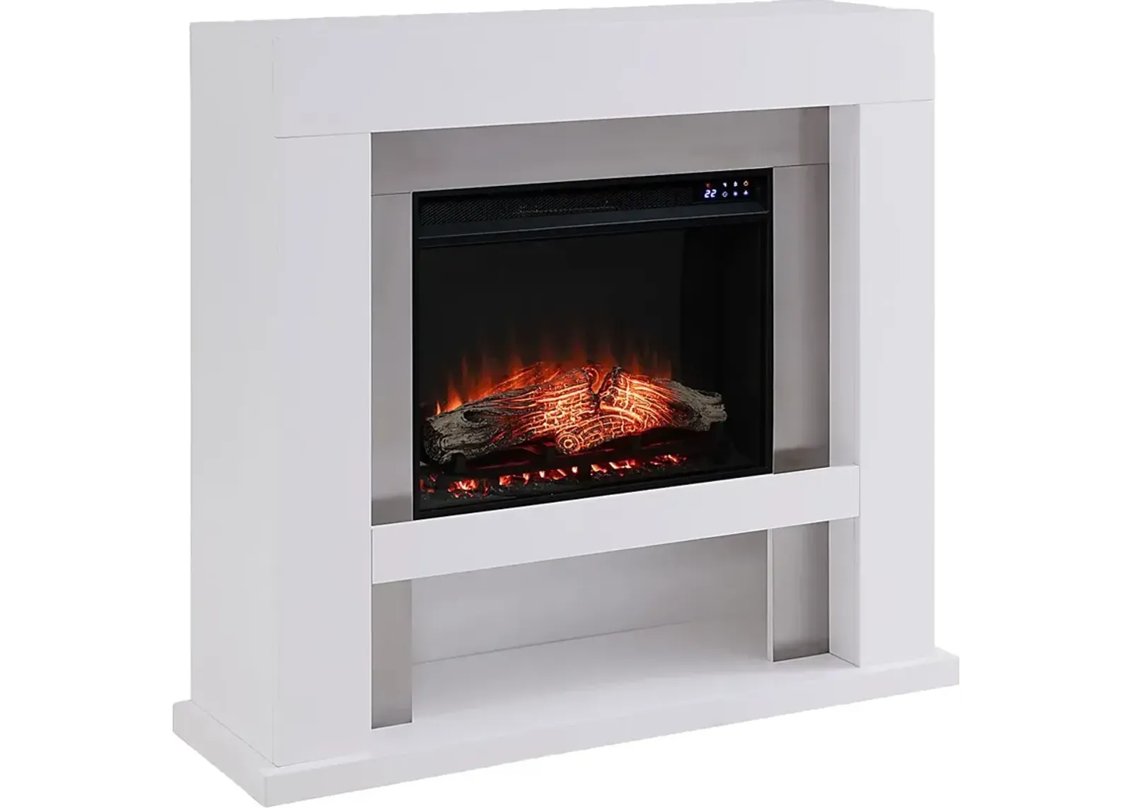 Linkmeadow IV White 44 in. Console With Touch Panel Electric Fireplace