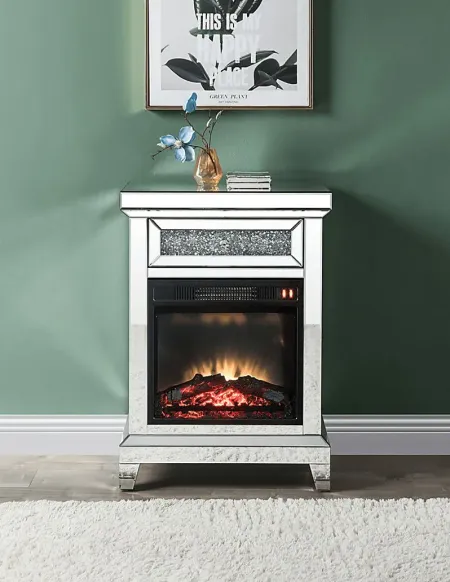 Axbridge Silver 24 Console, With Electric Fireplace