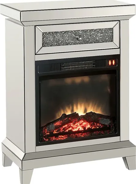 Axbridge Silver 24 Console, With Electric Fireplace