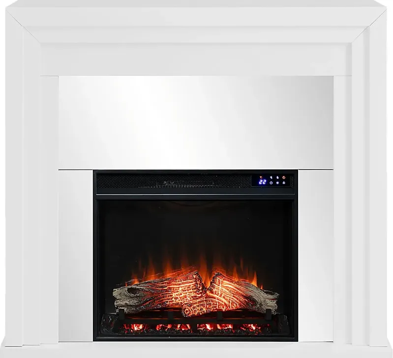 Skyflower IV White 44 in. Console With Touch Panel Electric Fireplace