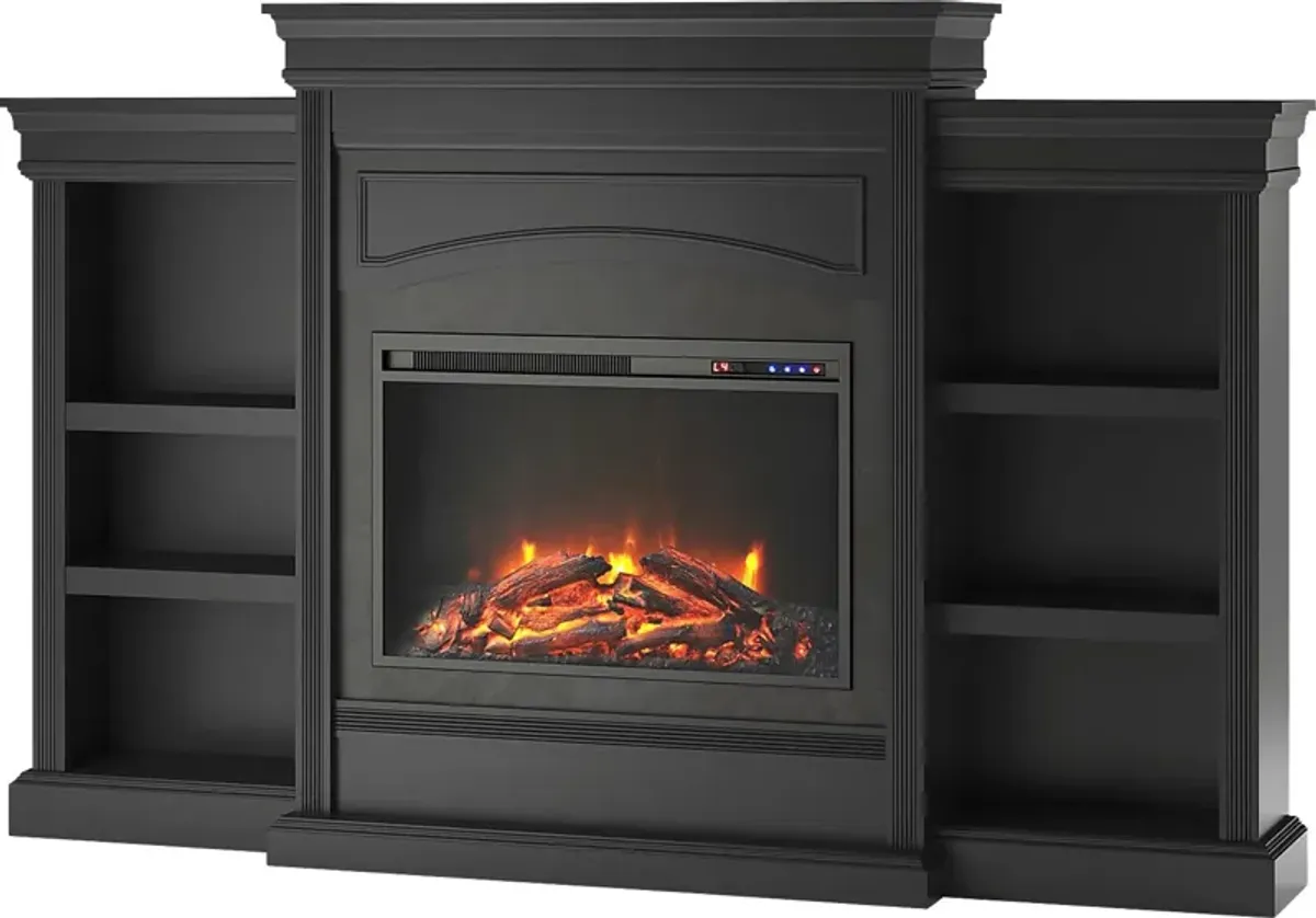 Fannelle Black Electric Fireplace