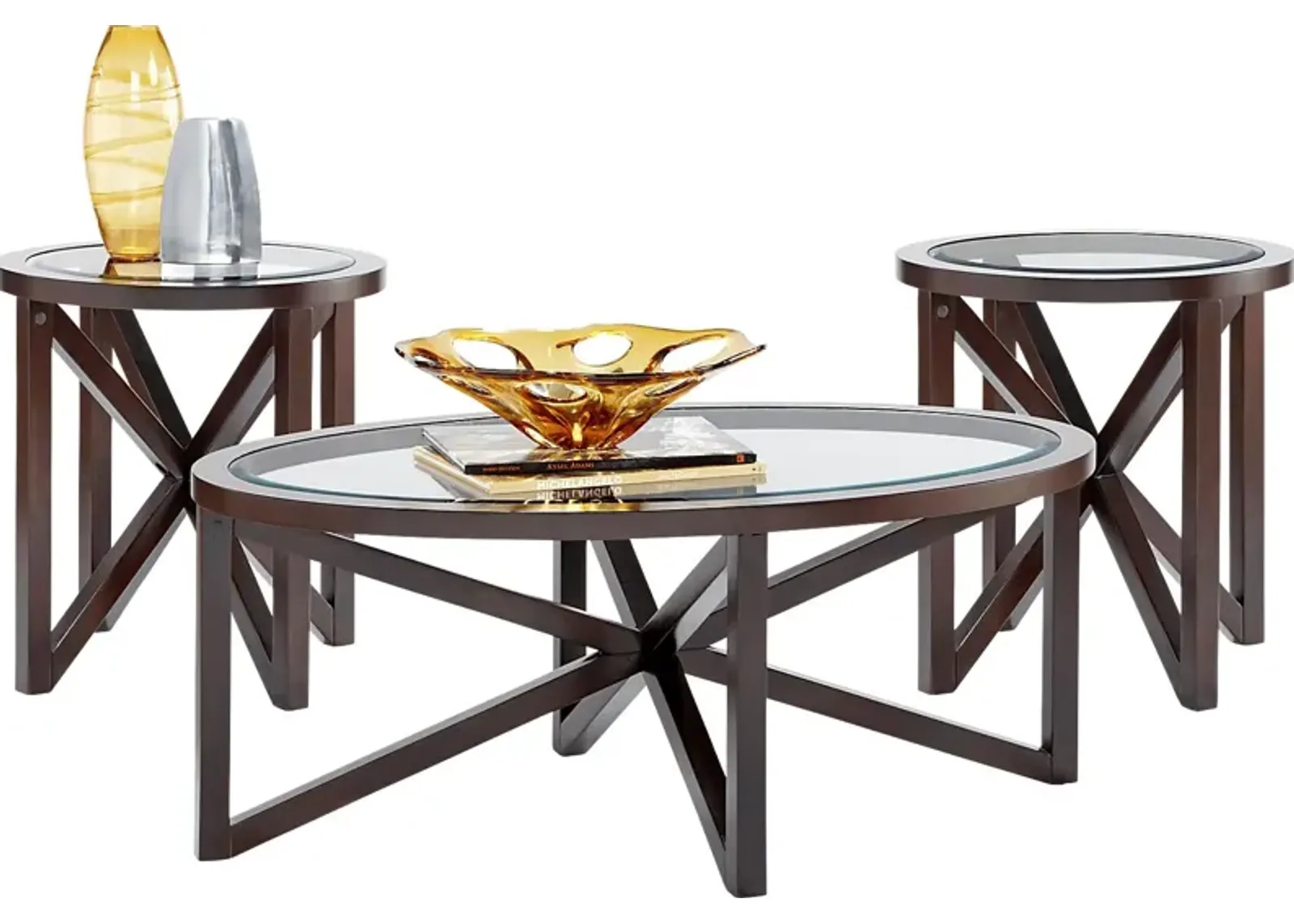 Kenshaw II Espresso 3 Pc Table Set