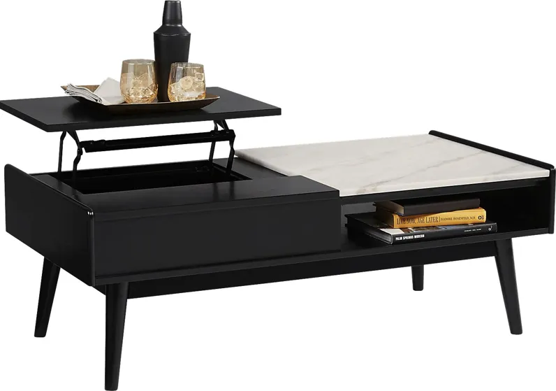 Lanette Black Lift-Top Cocktail Table