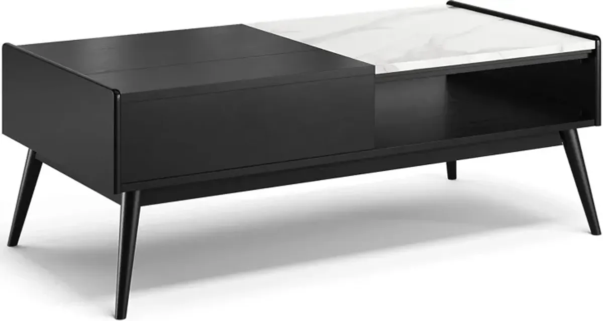 Lanette Black Lift-Top Cocktail Table