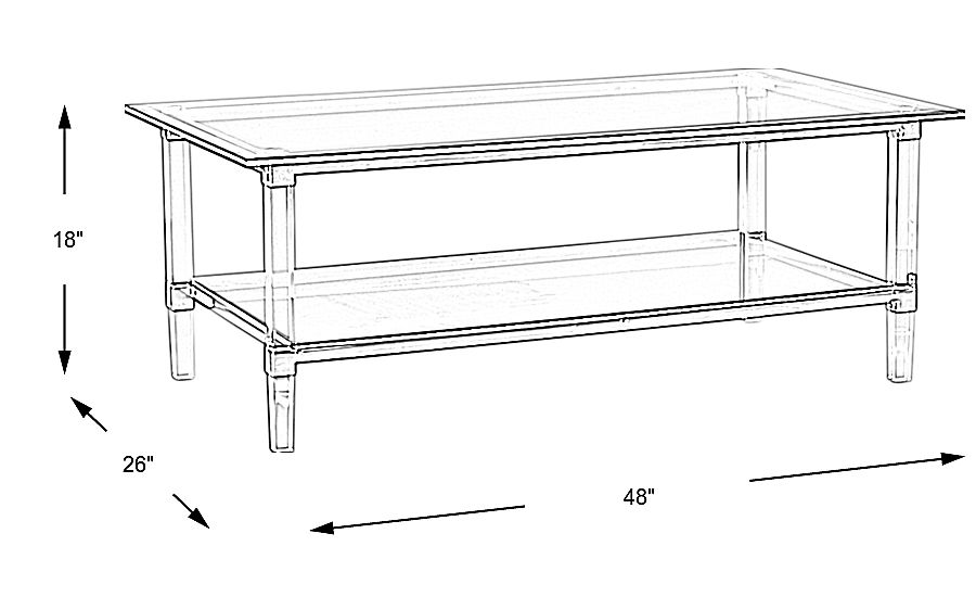 Varna Silver Rectangle Cocktail Table