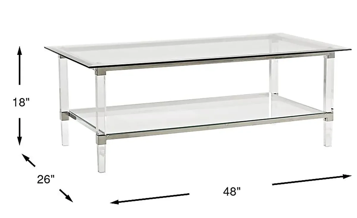 Varna Silver Rectangle Cocktail Table