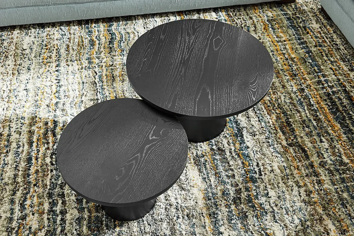 Kendall Black 2 Pc Table Set