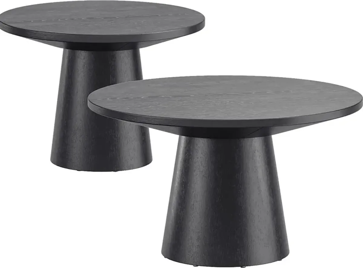 Kendall Black 2 Pc Table Set