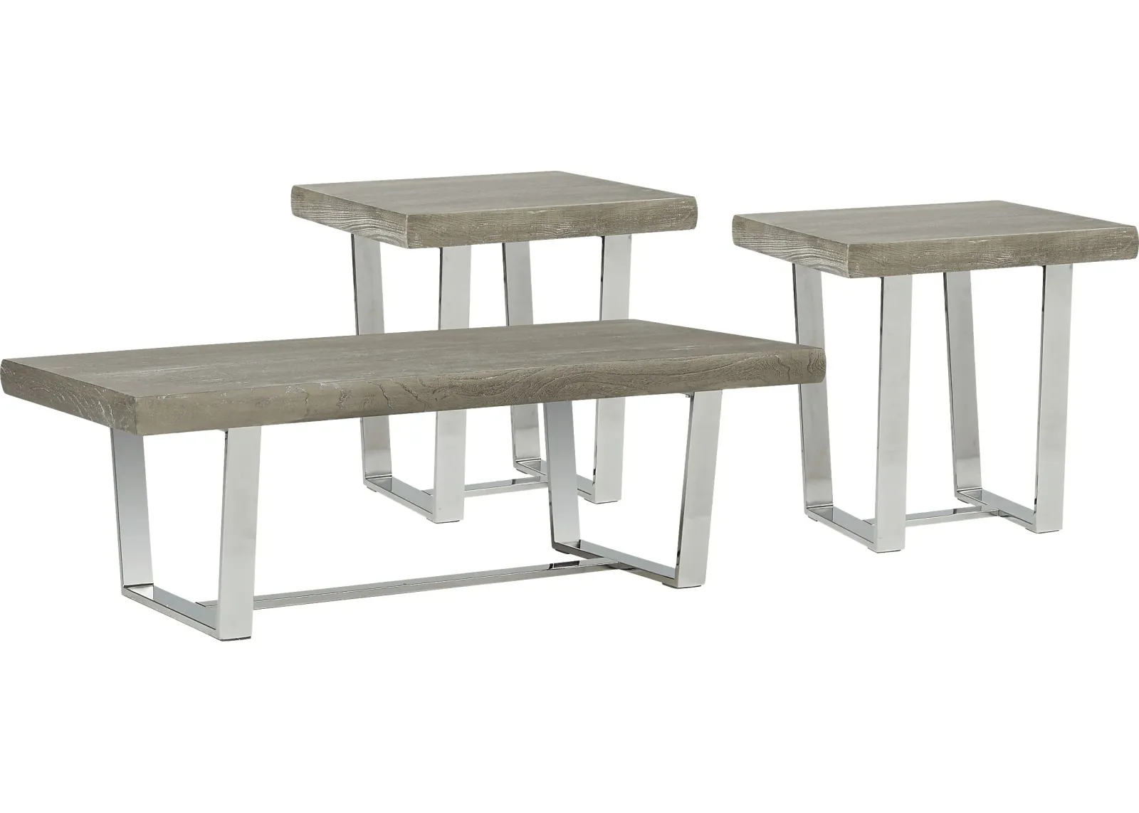 San Francisco Gray 3 Pc Table Set