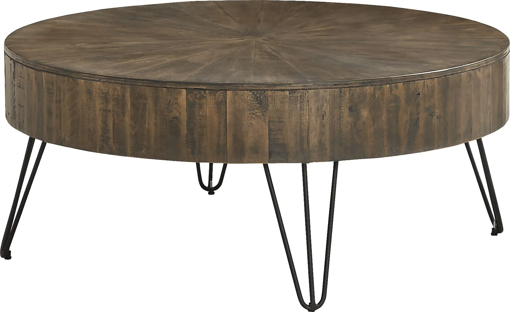 Del Sol Brown Round Cocktail Table