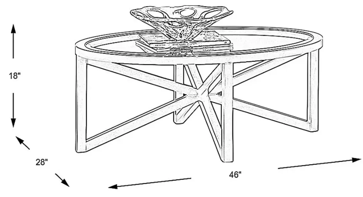 Kenshaw II Espresso Cocktail Table