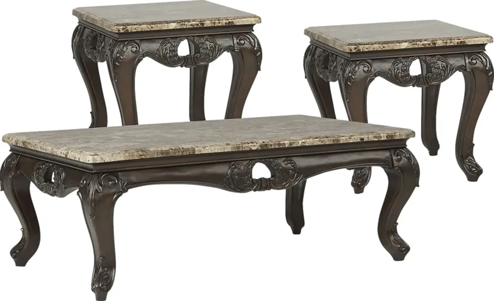 Ava Cherry 3 Pc Table Set