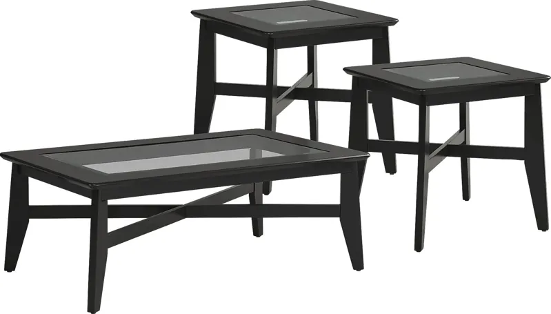 Westcreek Black 3 Pc Occasional Table Set