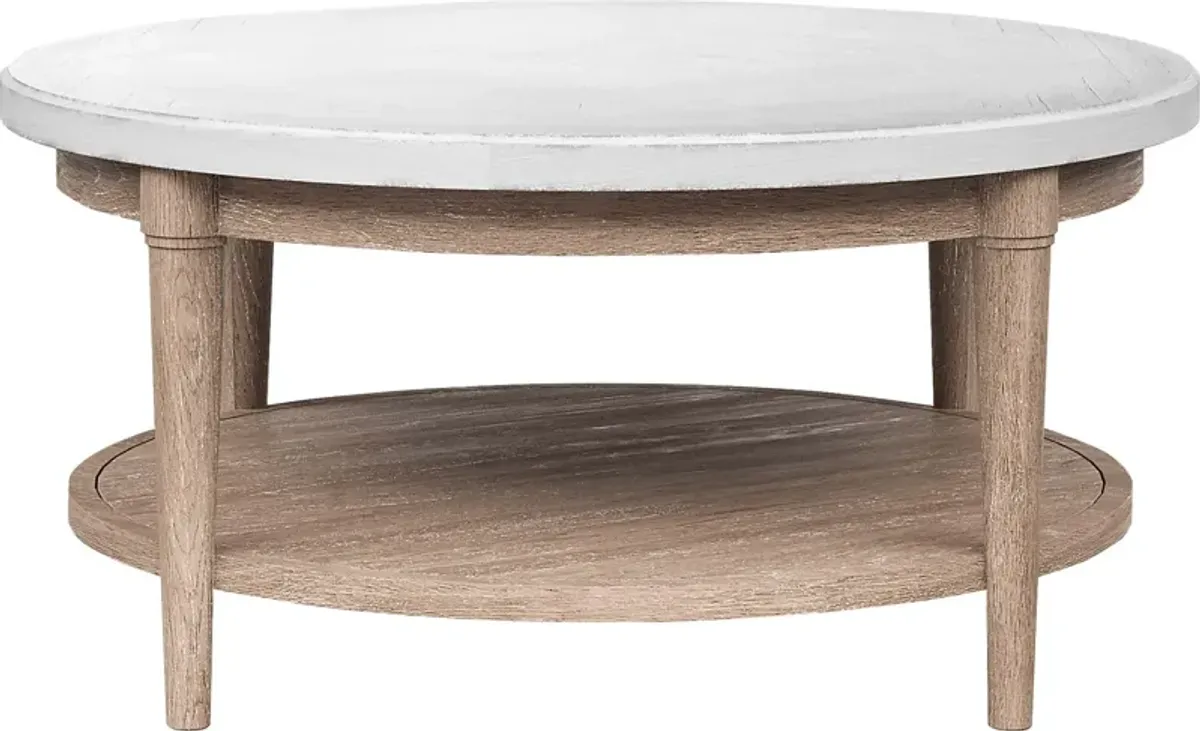 Oakwood Terrace Sand Round Cocktail Table