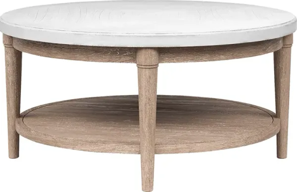 Oakwood Terrace Sand Round Cocktail Table