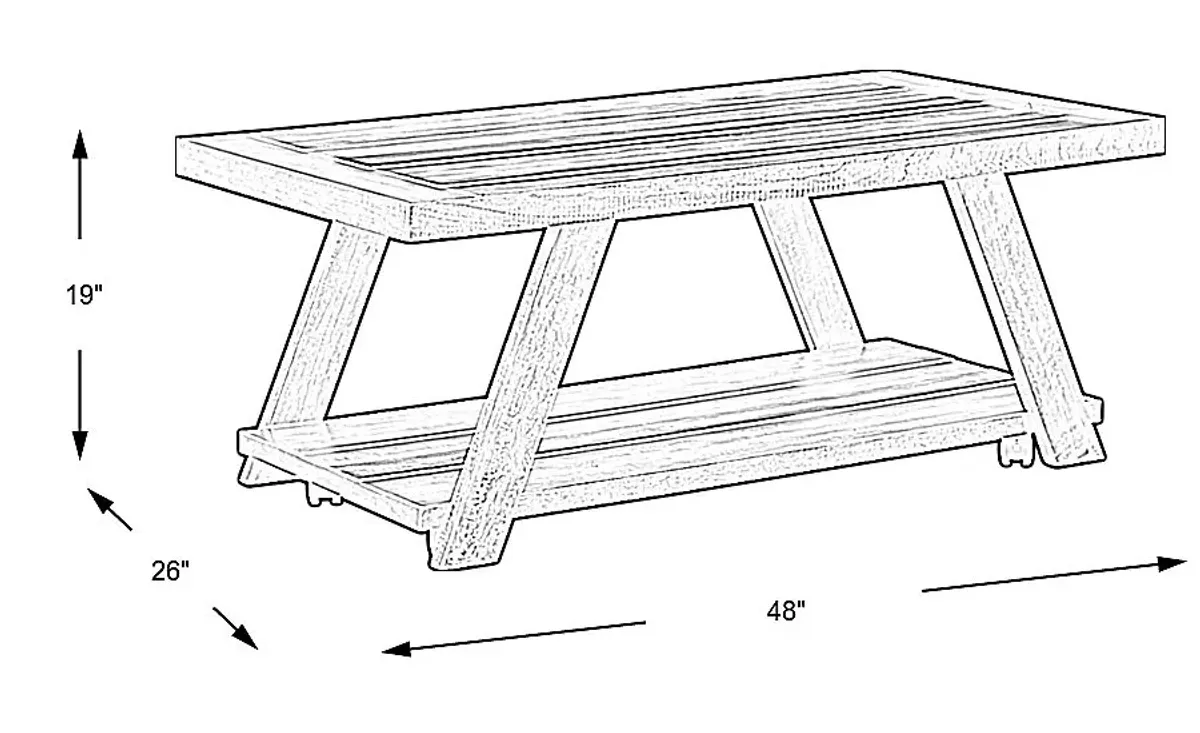 Cedar Creek Brown Cocktail Table