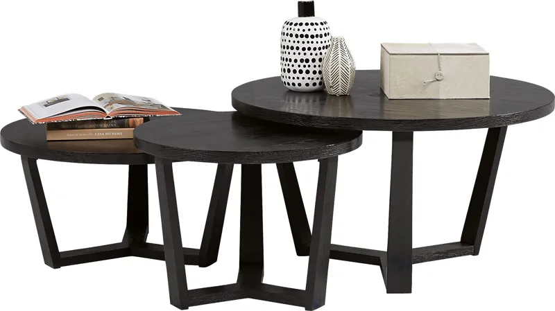 Rumie Dark Brown 3 Pc Cocktail Table Set