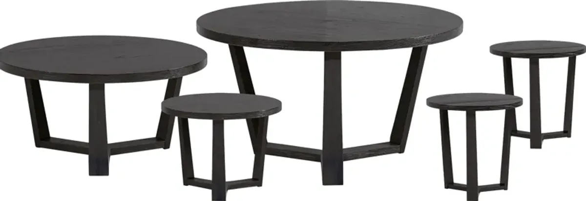 Rumie Dark Brown 5 Pc Table Set