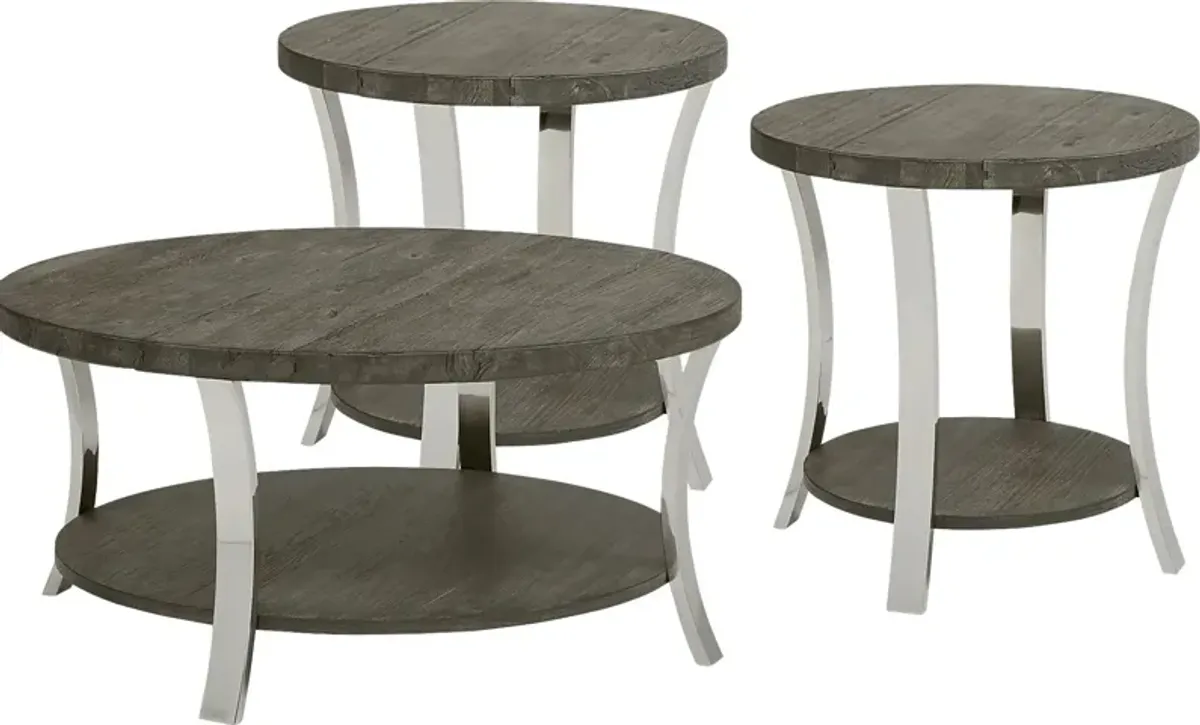 Arland Brown 3 Pc Table Set