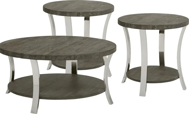 Arland Brown 3 Pc Table Set
