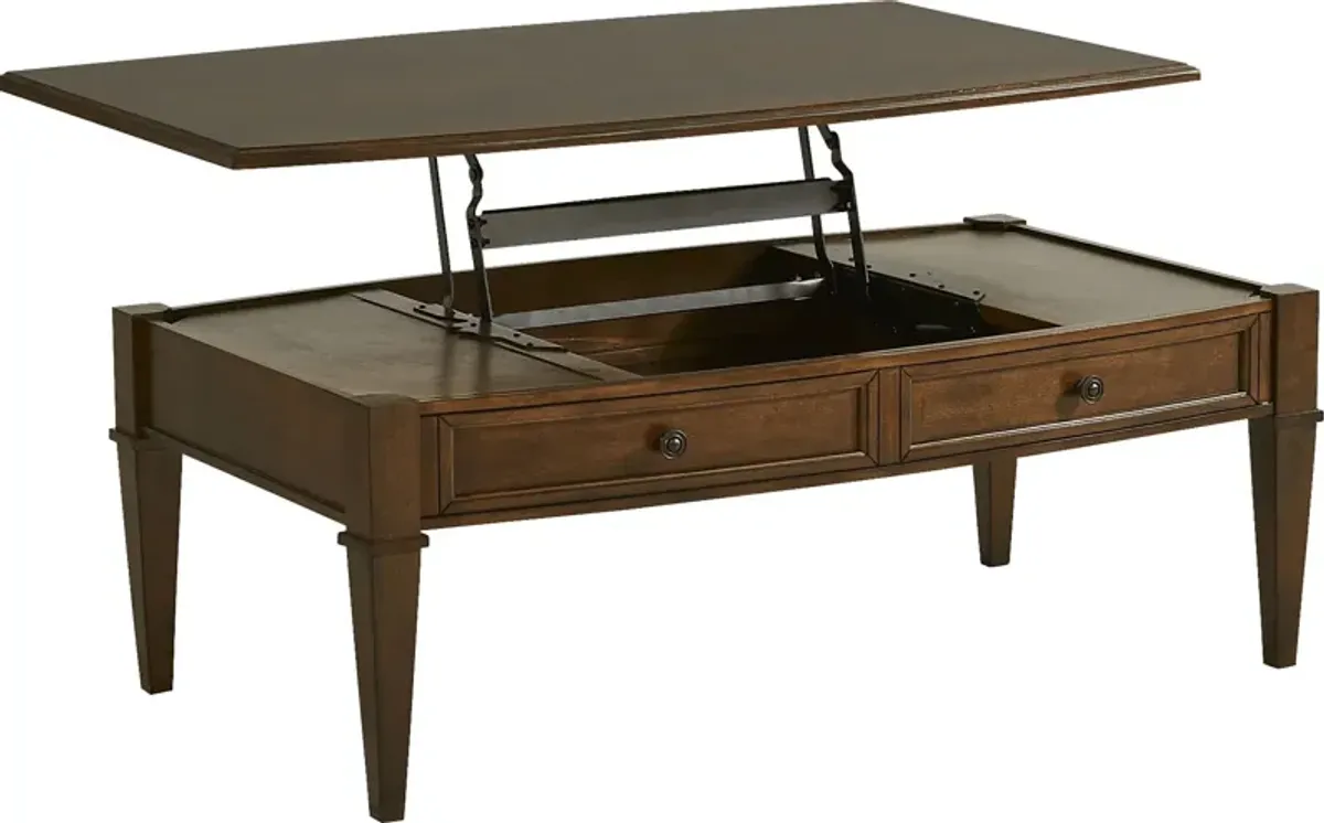 Russo Lane Brown Storage Cocktail Table