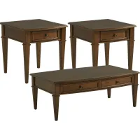 Russo Lane Brown 3 Pc Occasional Table Set