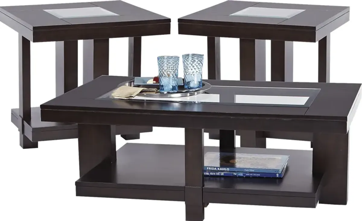 Lochlin Walnut 3 Pc Table Set