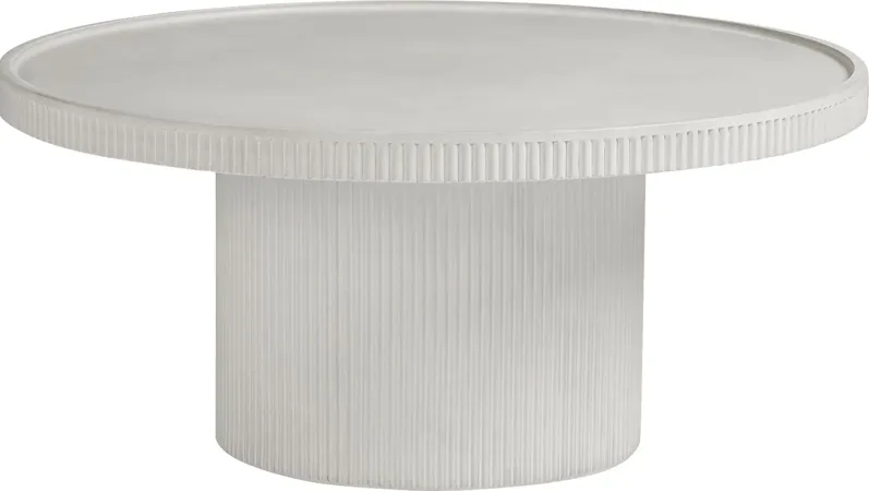 Norma White Round Cocktail Table
