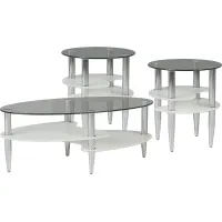 Brunson Silver 3 Pc Table Set