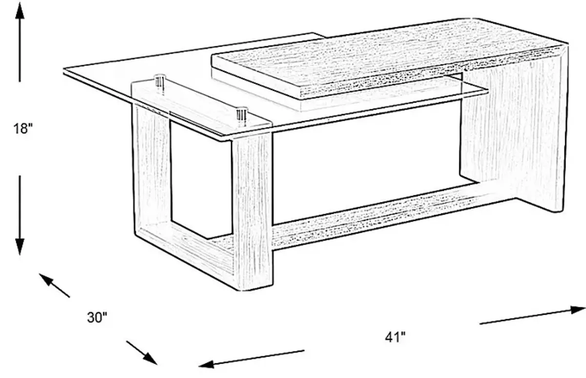 Cailee Black Cocktail Table