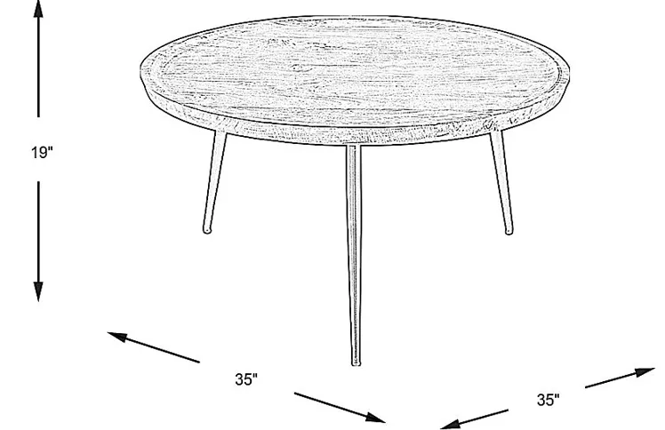 Brendleton Brown 35 in. Cocktail Table