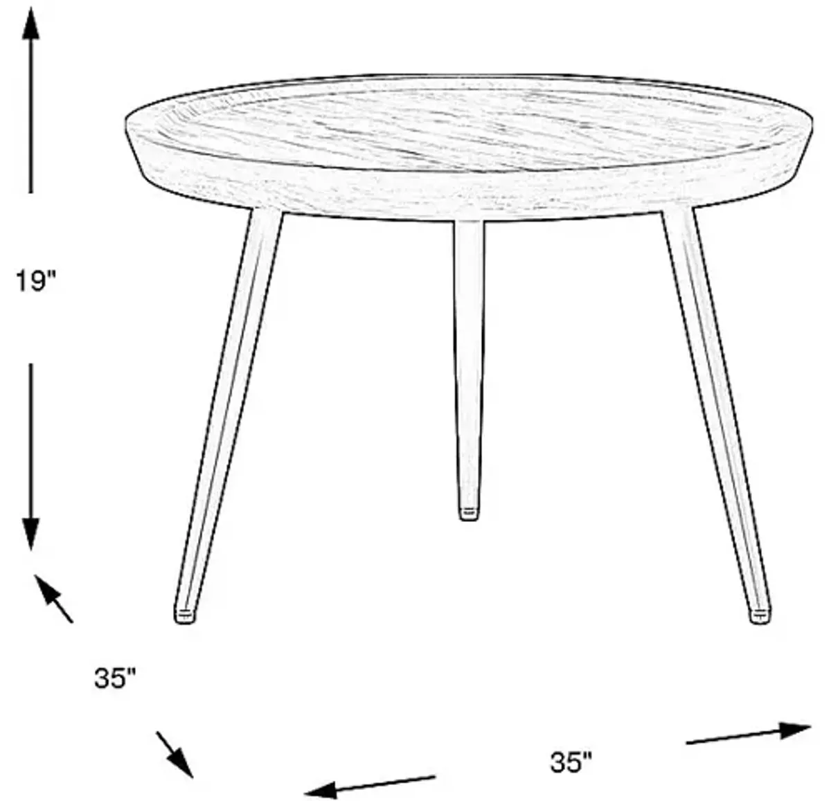 Brendleton Brown 35 in. Cocktail Table