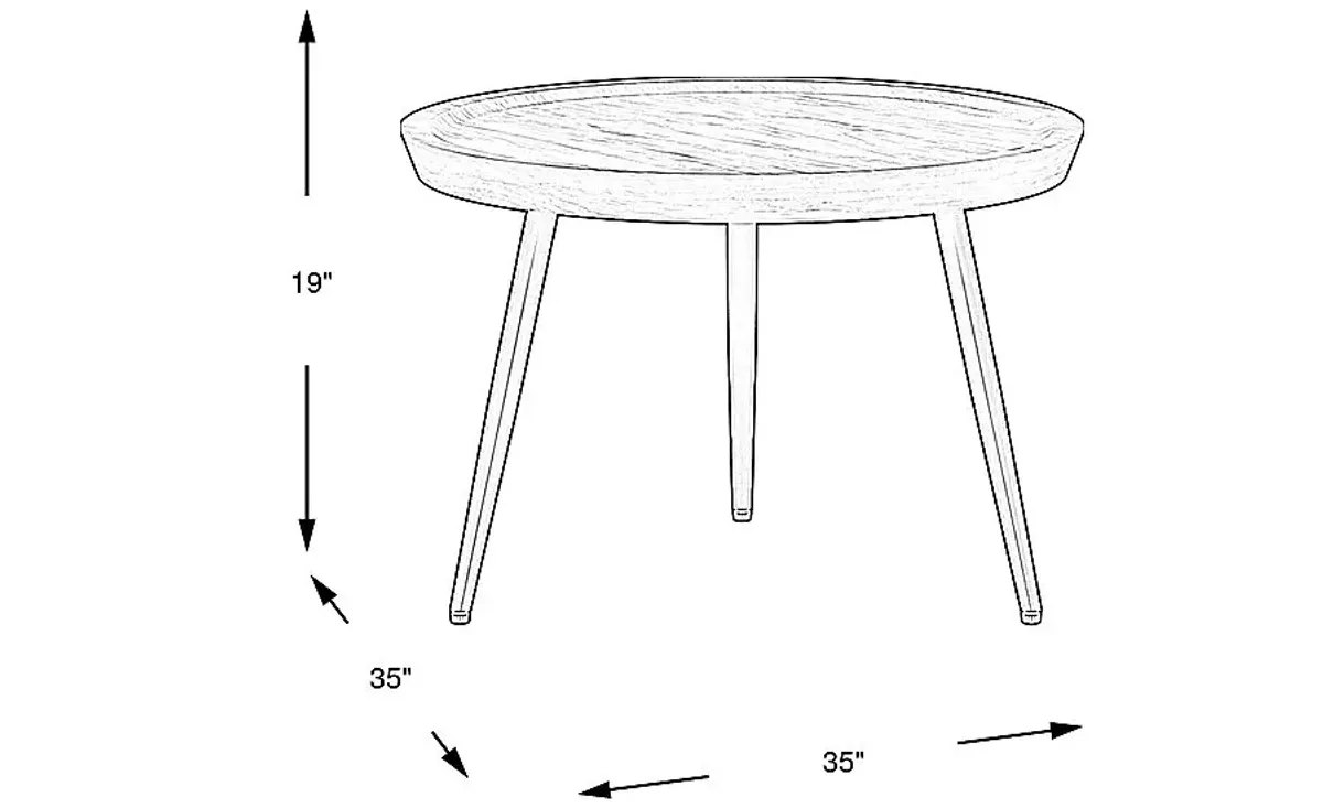 Brendleton Brown 35 in. Cocktail Table