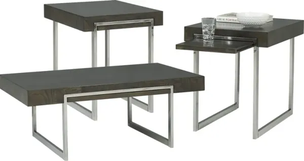 Isleen Gray 3 Pc Table Set