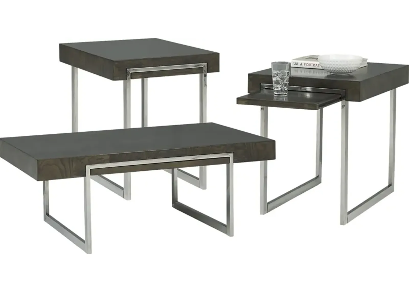 Isleen Gray 3 Pc Table Set