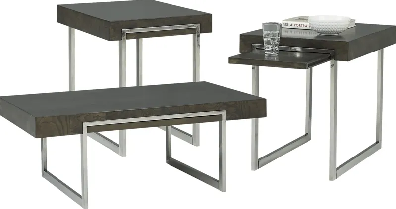 Isleen Gray 3 Pc Table Set