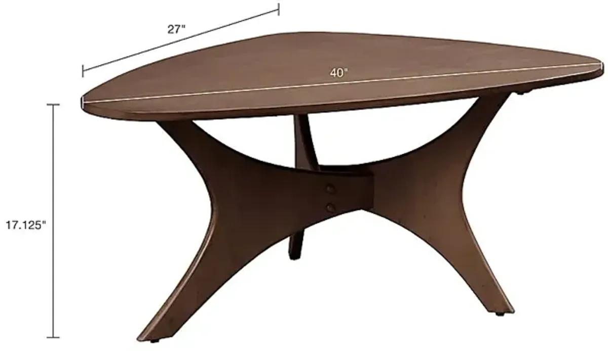 Barshay Brown Triangle Cocktail Table