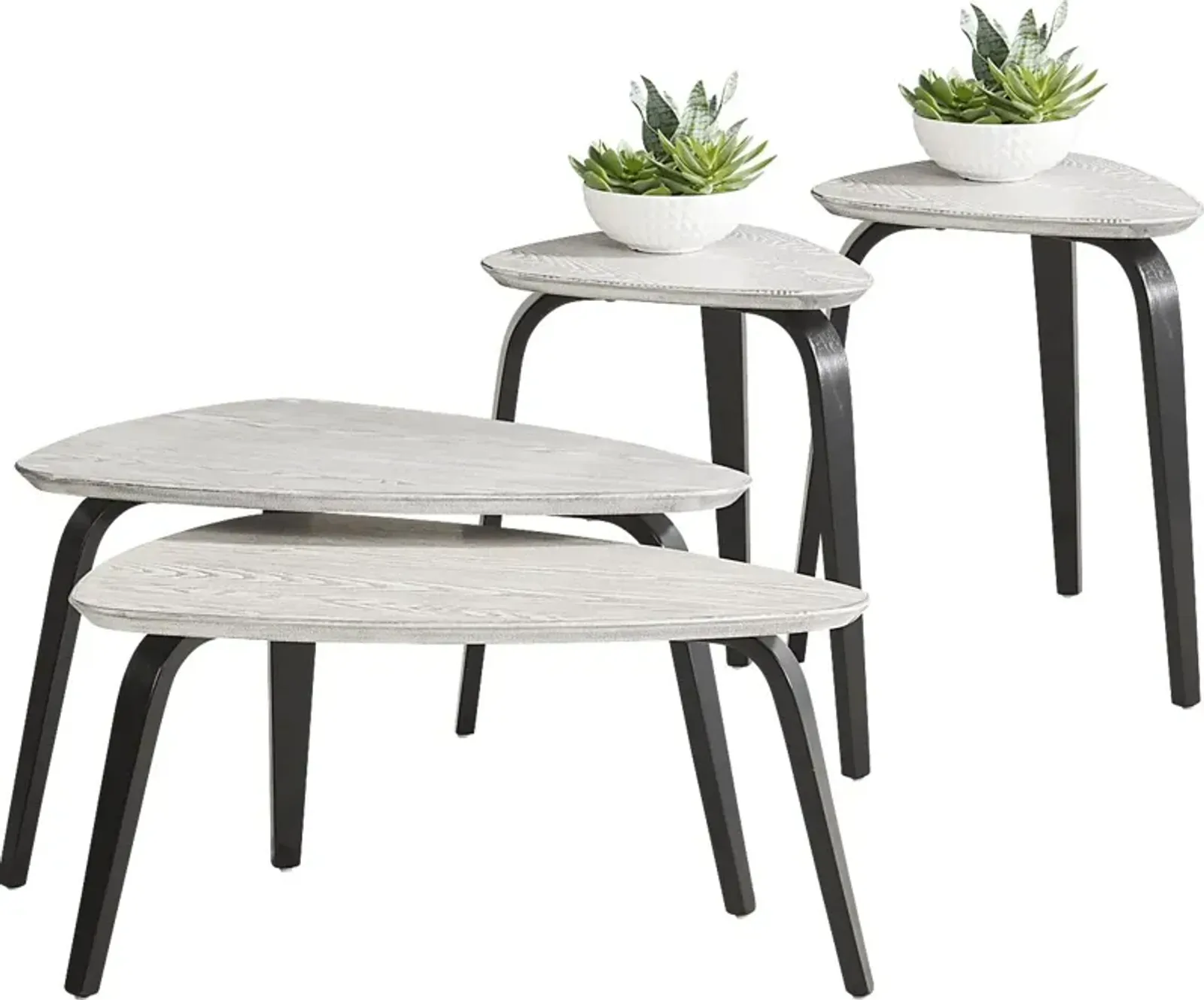 Pallola Dove Gray 3 Pc Table Set