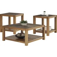 Palatine Brown 3 Pc Occasional Table Set