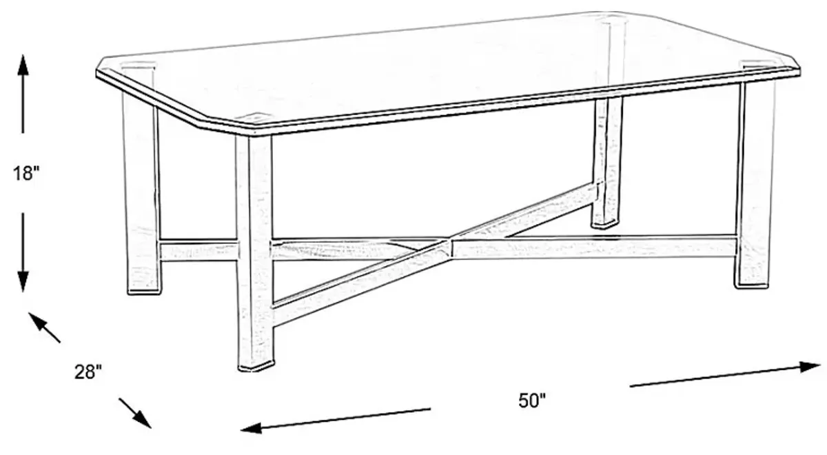 Teagan Chrome Cocktail Table