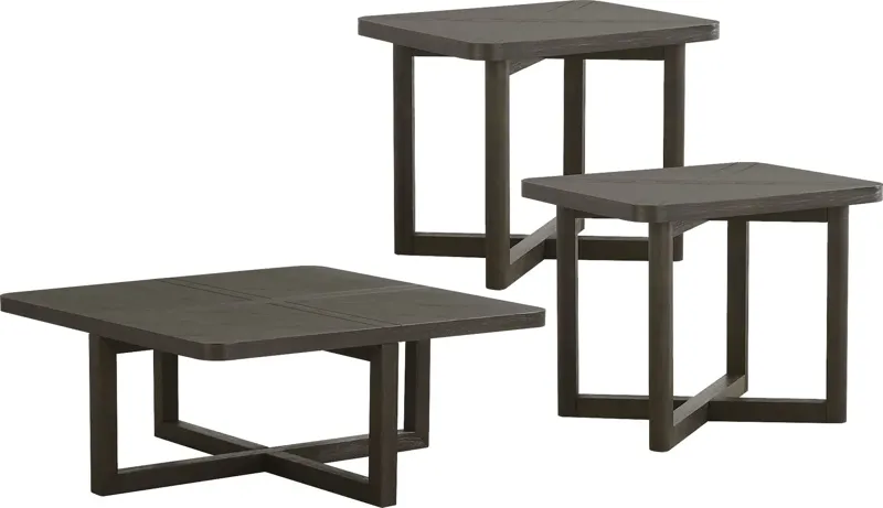 Bremen Charcoal 3 Pc Table Set