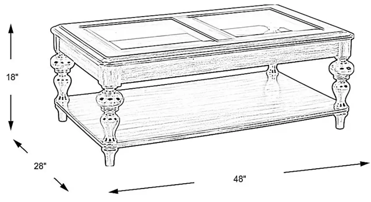 Hutton Brown Cocktail Table