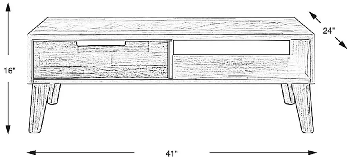 Zhane Natural Cocktail Table