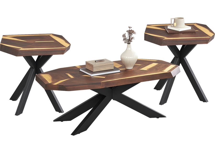 Seneca Cove Natural 3 Pc Occasional Table Set