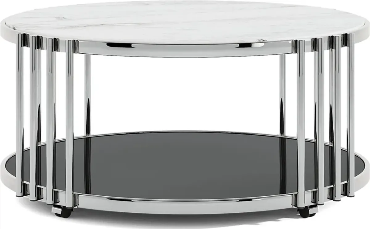 Bardiglio Silver Cocktail Table