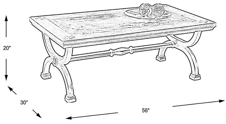 Cedar Grove Brown Cocktail Table